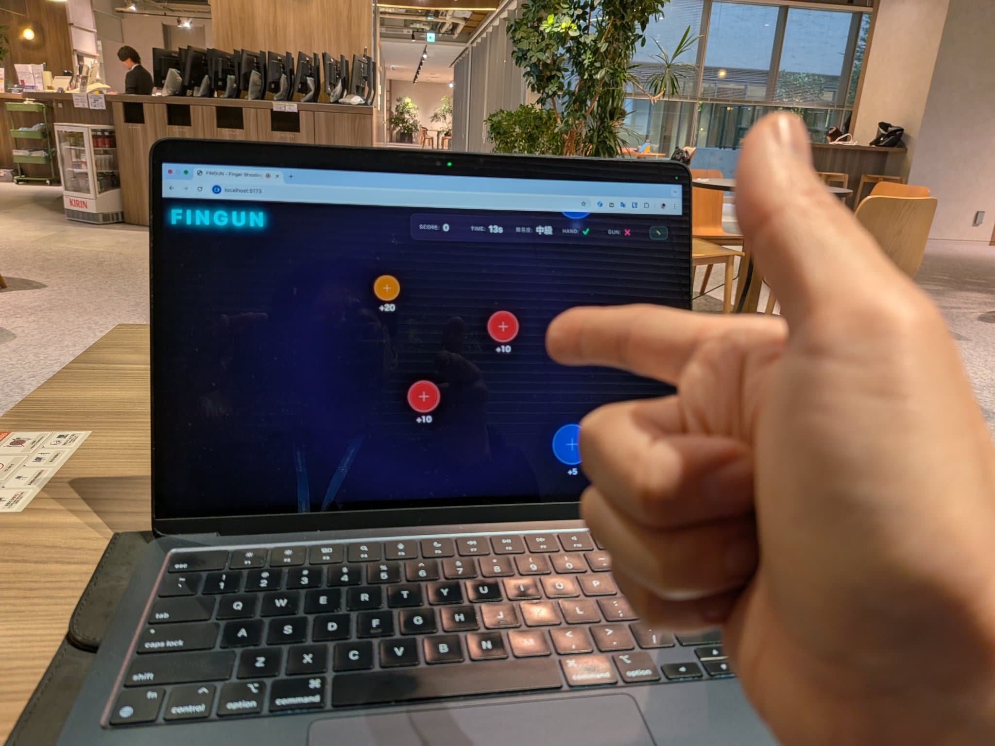 FINGUN: A hand-tracking shooting game you play with your fingers. | Orynth