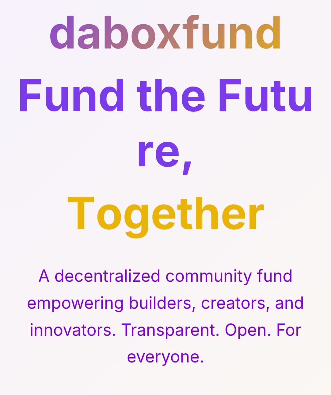 DaboxFund : A decentralized community fund empowering builders ...