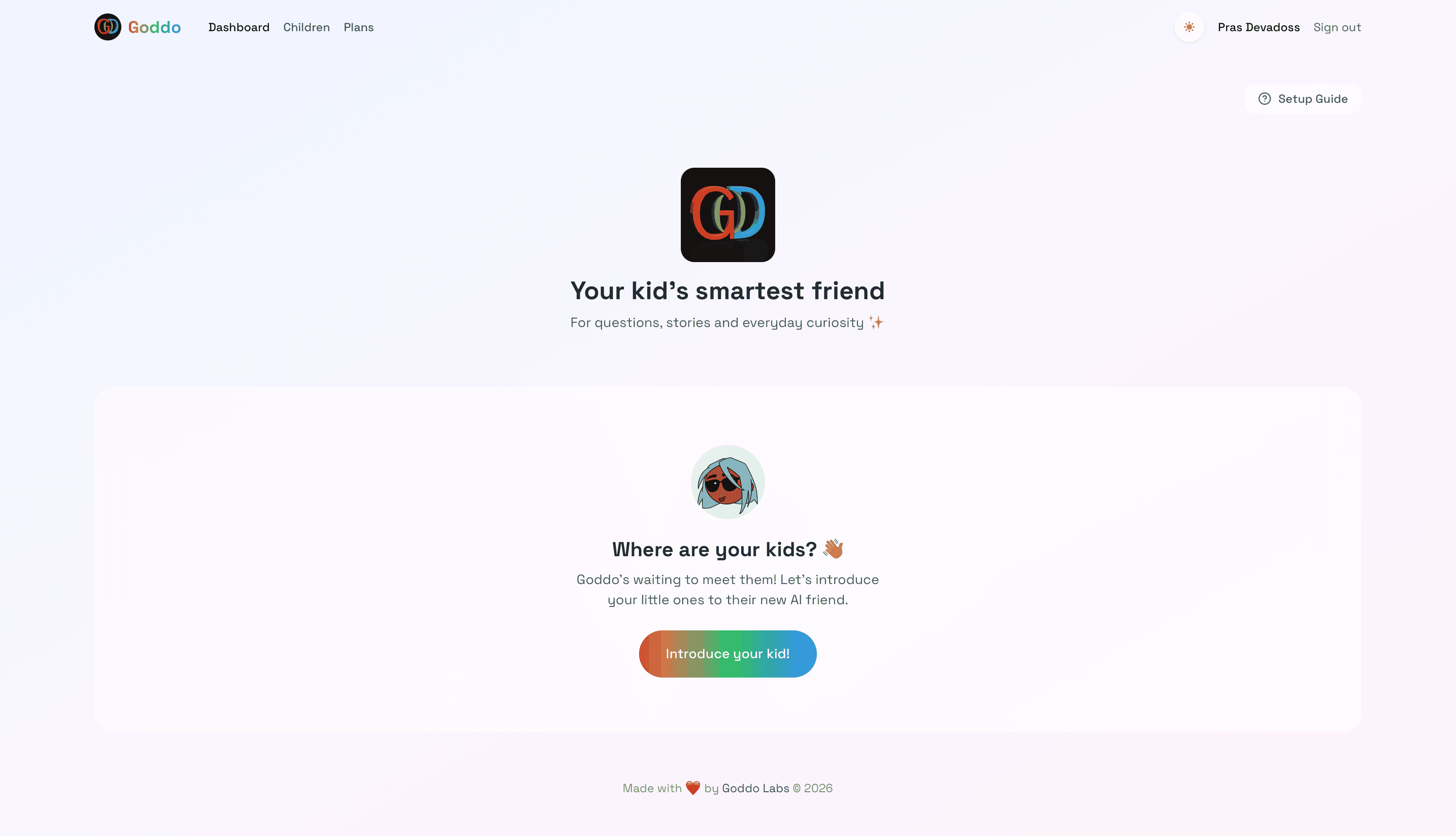 Goddo - an AI companion for kids: Your Kid's Smartest Friend | Orynth