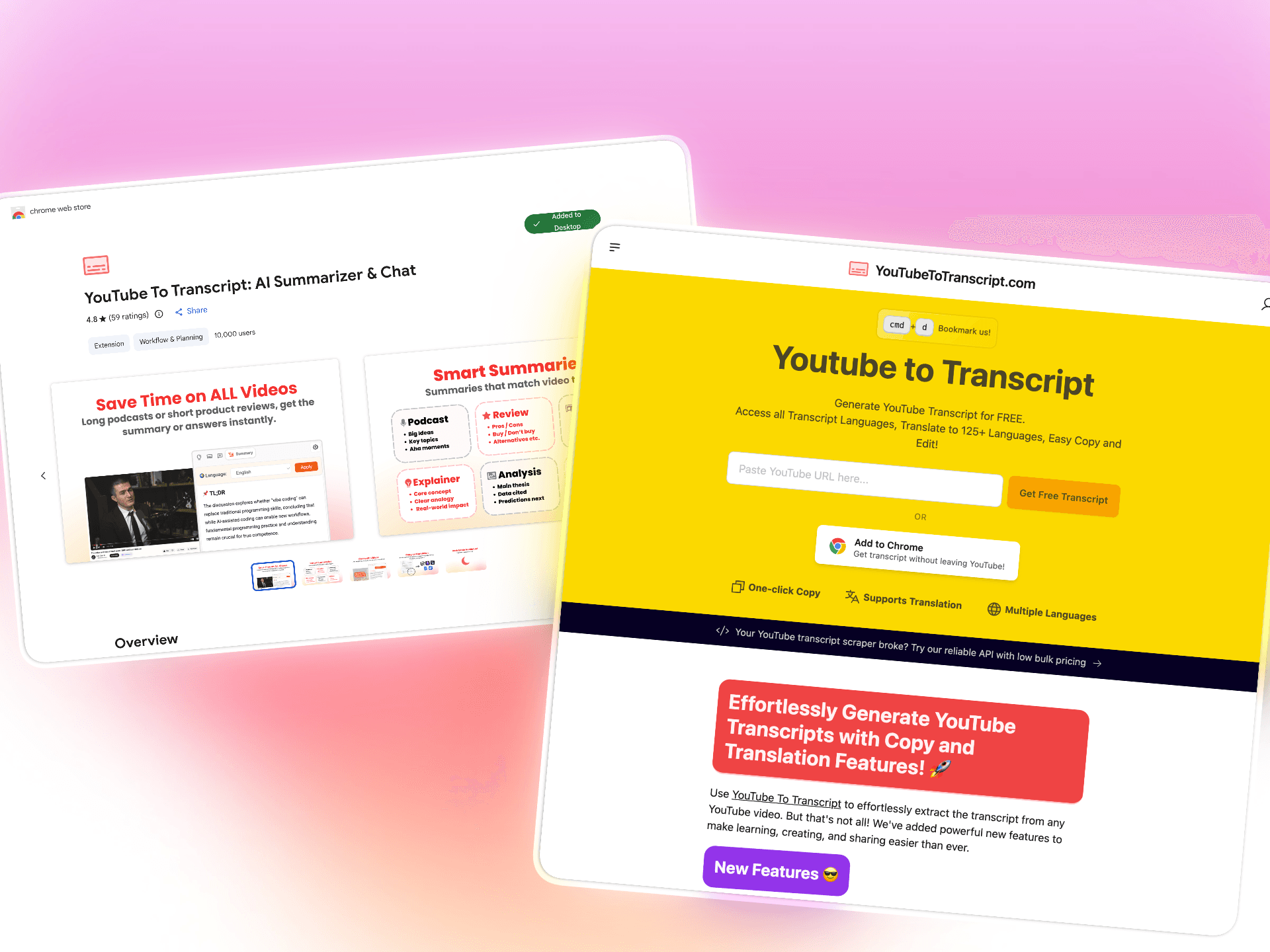 YouTubeToTranscript - Product Images - Image 1